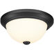 Kipson 2 Light 11 inch Matte Black Flush Mount Ceiling Light